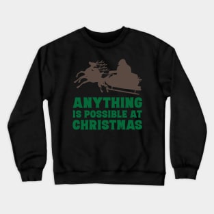 Bigfoot Santa Claus riding sleigh funny Bigfoot lover Christmas Gift Crewneck Sweatshirt